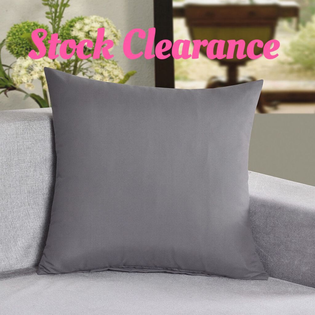 Brushed Microfiber Cushion Cover Soft Plain Colors Decorative Pillowcase 2PCS