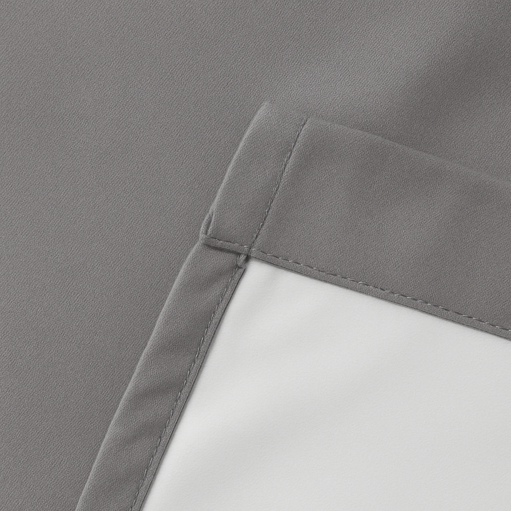 100% Blackout Curtains Eyelet Microfiber Coated Thermal Insulation Room Darkening 2Panels