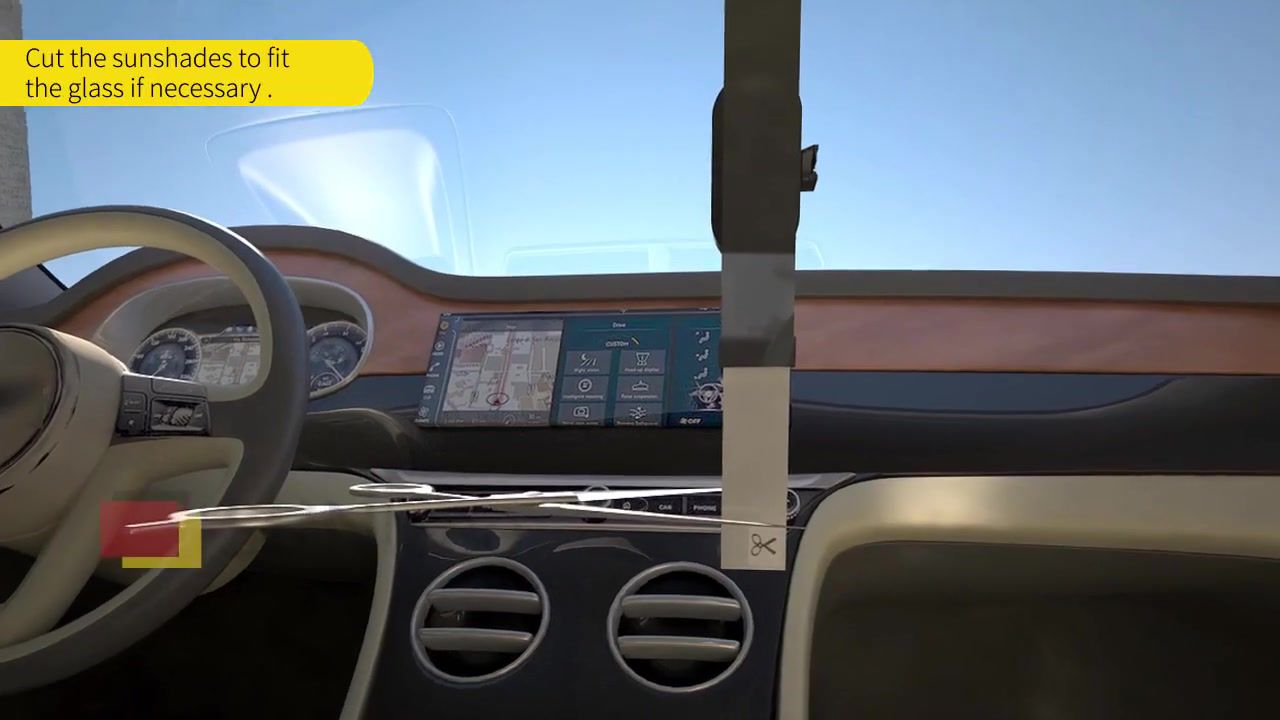 Retractable Car Sunshade - UV Protection Aluminum Foil Window Shade for Windshield & Rear