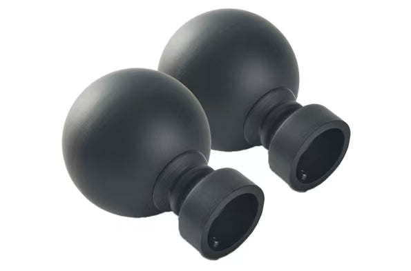 2PCS Metal Curtain Pole Rod Finials Ends Metal Heads Ball Ends fit for 22~25mm Pole