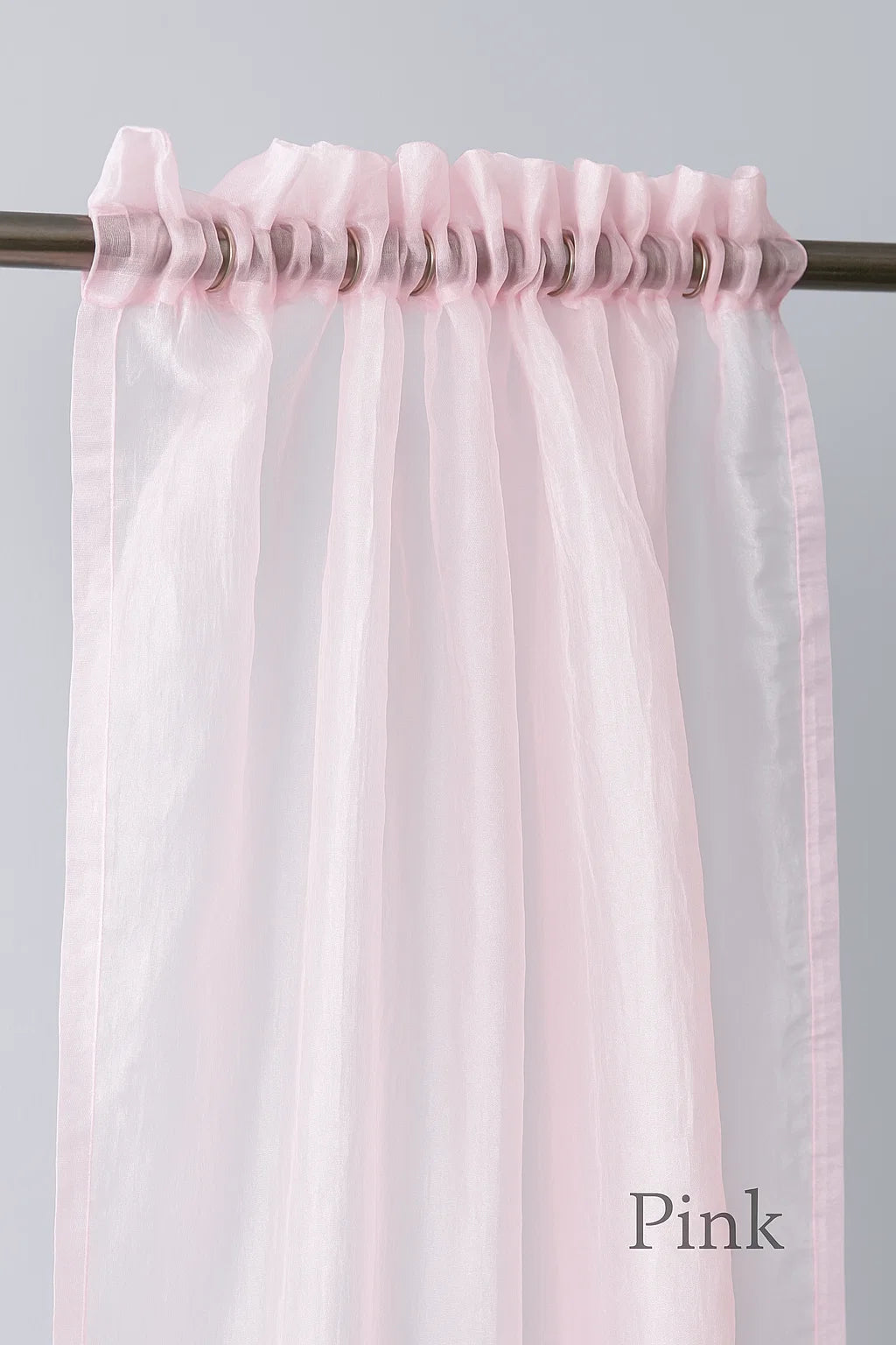Organza Sheer Curtains Rod Pocket Drapes 100x200cm/140x213cm 2Panels