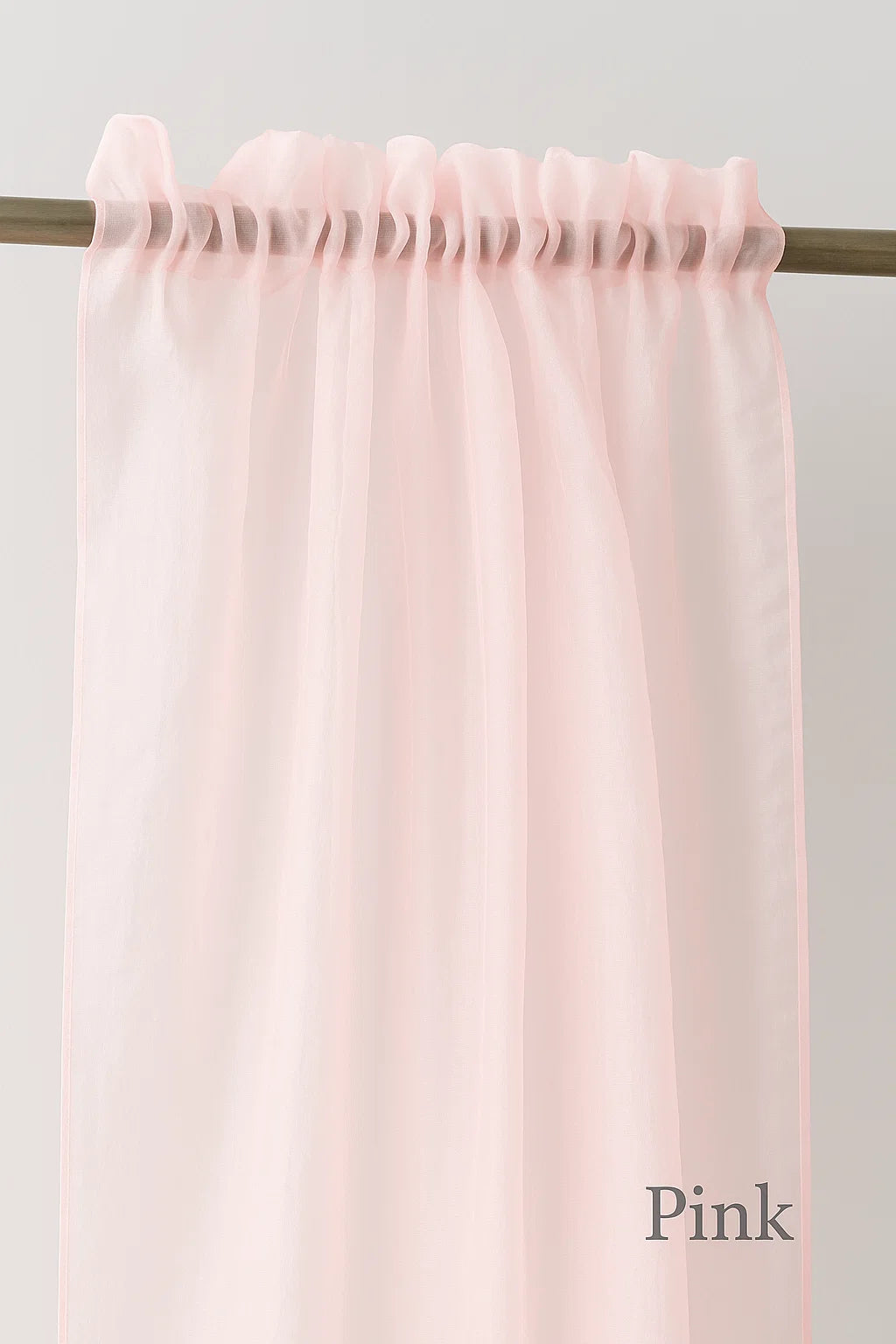Organza Sheer Curtains Rod Pocket Drapes 100x200cm/140x213cm 2Panels