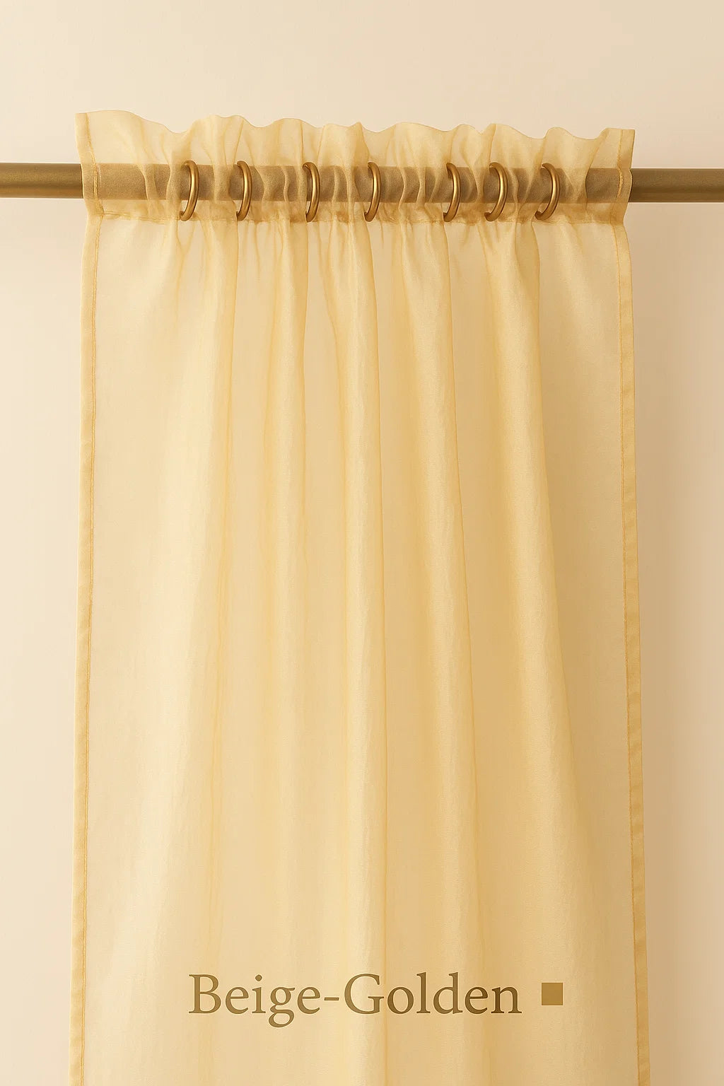 Organza Sheer Curtains Rod Pocket Drapes 100x200cm/140x213cm 2Panels