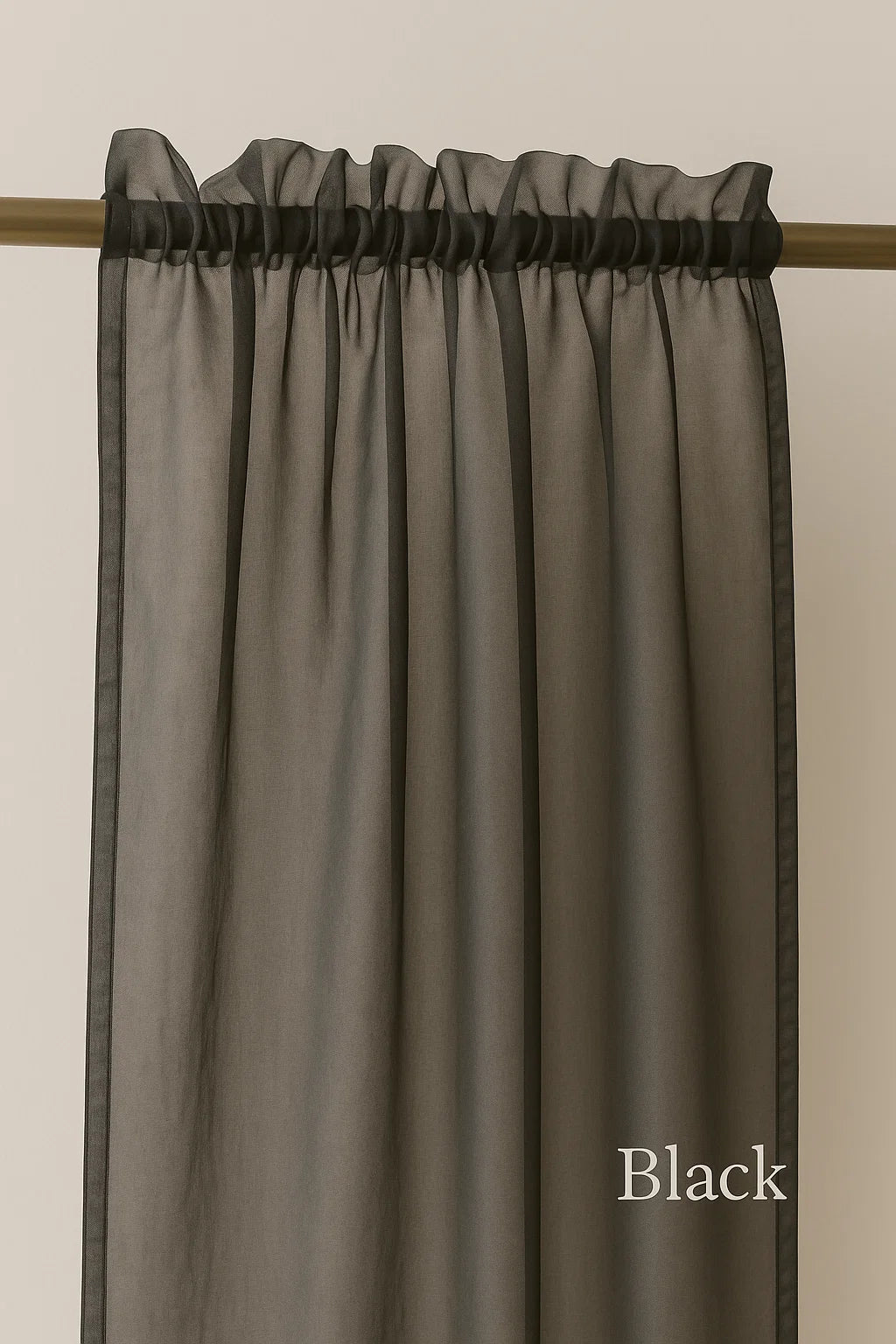 Organza Sheer Curtains Rod Pocket Drapes 100x200cm/140x213cm 2Panels
