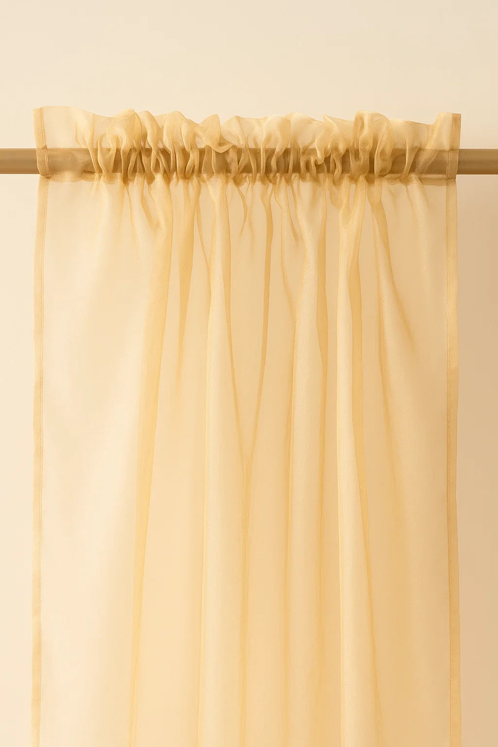 Organza Sheer Curtains Rod Pocket Drapes 100x200cm/140x213cm 2Panels