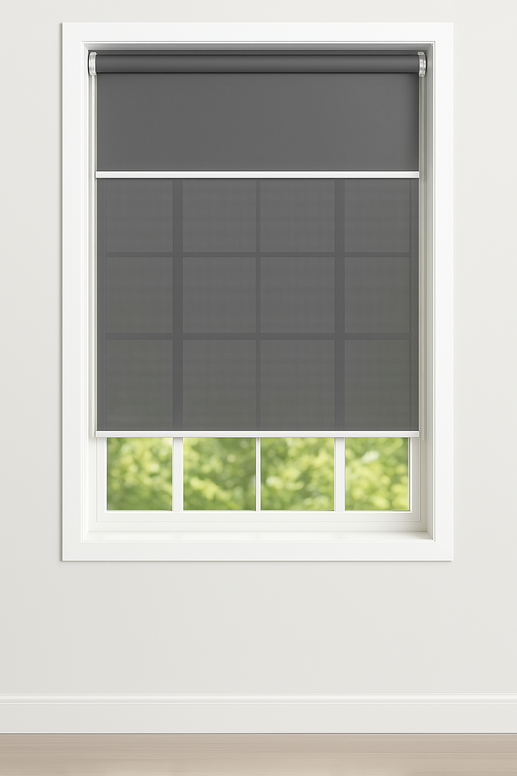 Day Night Double Roller Blinds Blackout Sunshade Blinds Flexible Colour Combination 160/210cm Drop