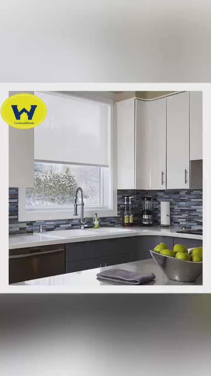 Load video: Modern Sunshade Roller Blind Sunscreen Sun Filtering Room Blind See Through Blind Many colors