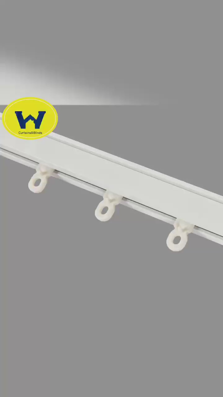 Load video: 20Pcs Curtain Track Gliders Accessories Rail Runner Hooks White ABS Plastic
