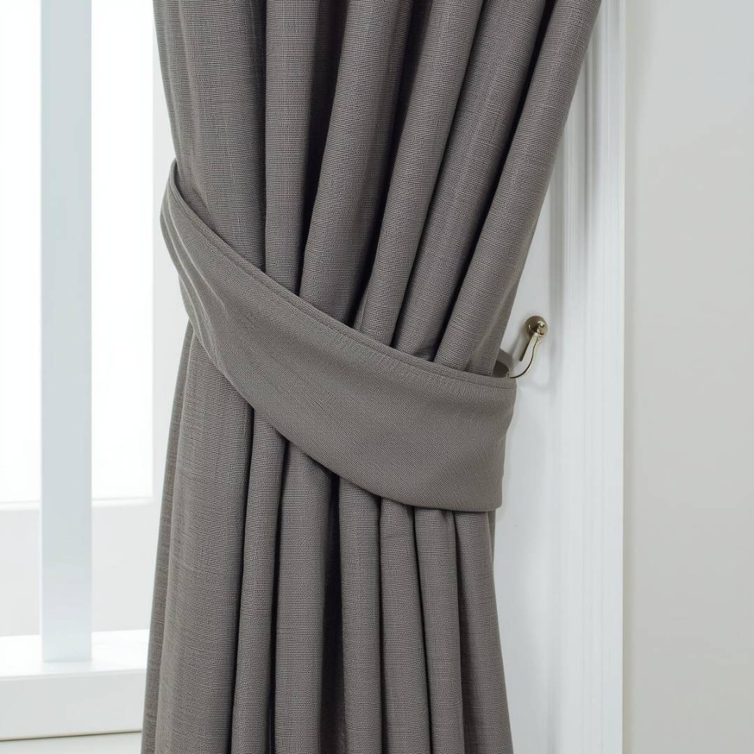 3 Layer Woven Blackout Curtain Drape Tiebacks PAIR in 6 COLORS (2PCS SET)