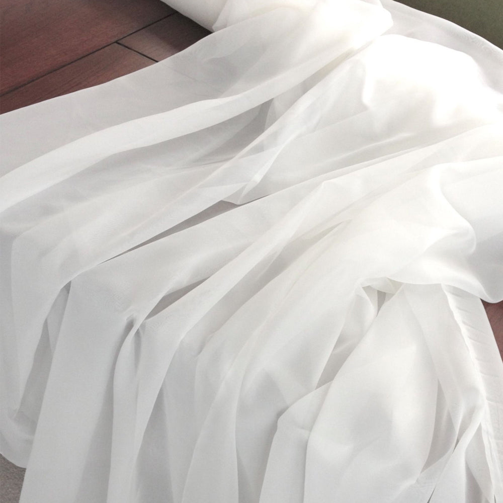 Voile Semi Sheer Tab Top Curtains Loop Window Drapes 2 Panels