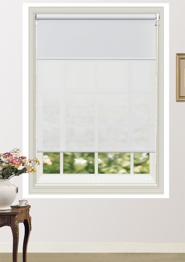 Day Night Double Roller Blinds Blackout Sunshade Blinds Flexible Colour Combination 160/210cm Drop