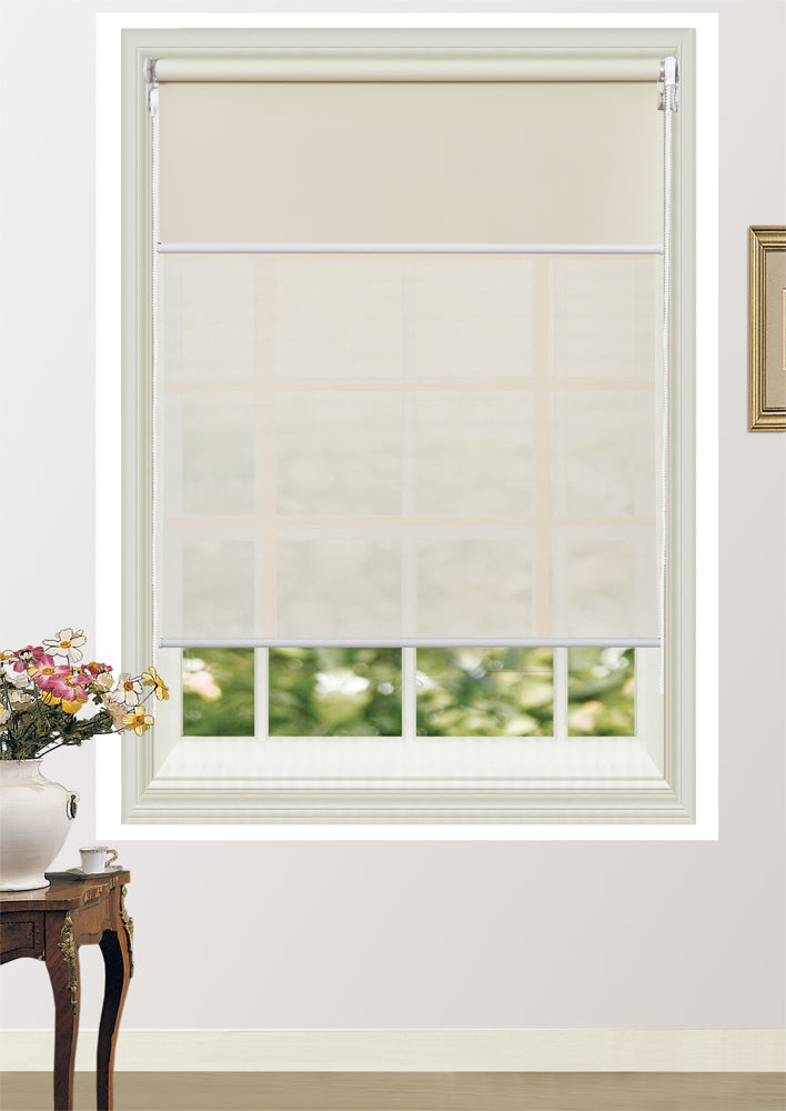 Day Night Double Roller Blinds Blackout Sunshade Blinds Flexible Colour Combination 160/210cm Drop