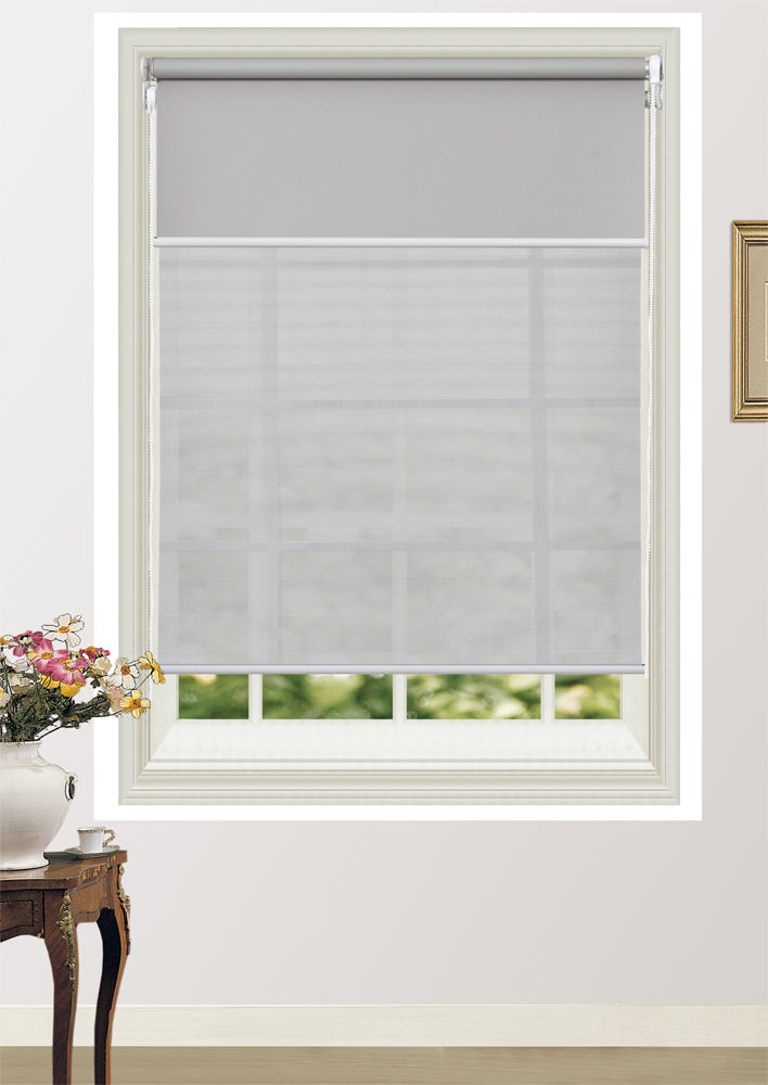 Day Night Double Roller Blinds Blackout Sunshade Blinds Flexible Colour Combination 160/210cm Drop