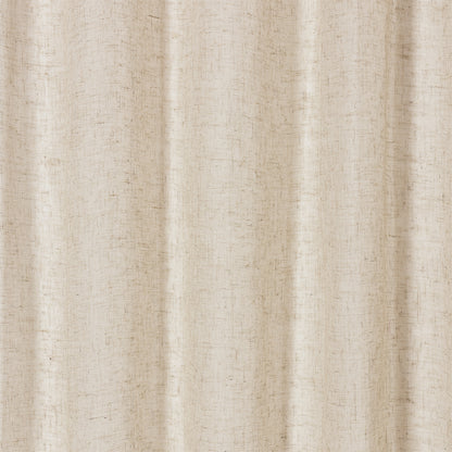 Poly-Linen Tie Top Curtain Linen Panel Drapes 100/135cmWx213/240cmD 1 Panel/Bag