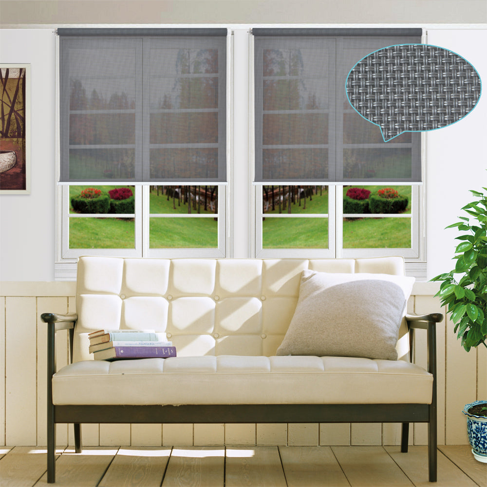 Modern Sunshade Roller Blind Sunscreen Sun Filtering Room Blind See Through Blind Many colors