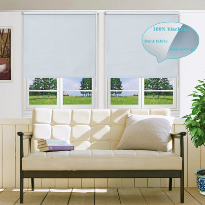 Custom Size 100% Blackout Roller Blinds Commercial Quality 6 Colours