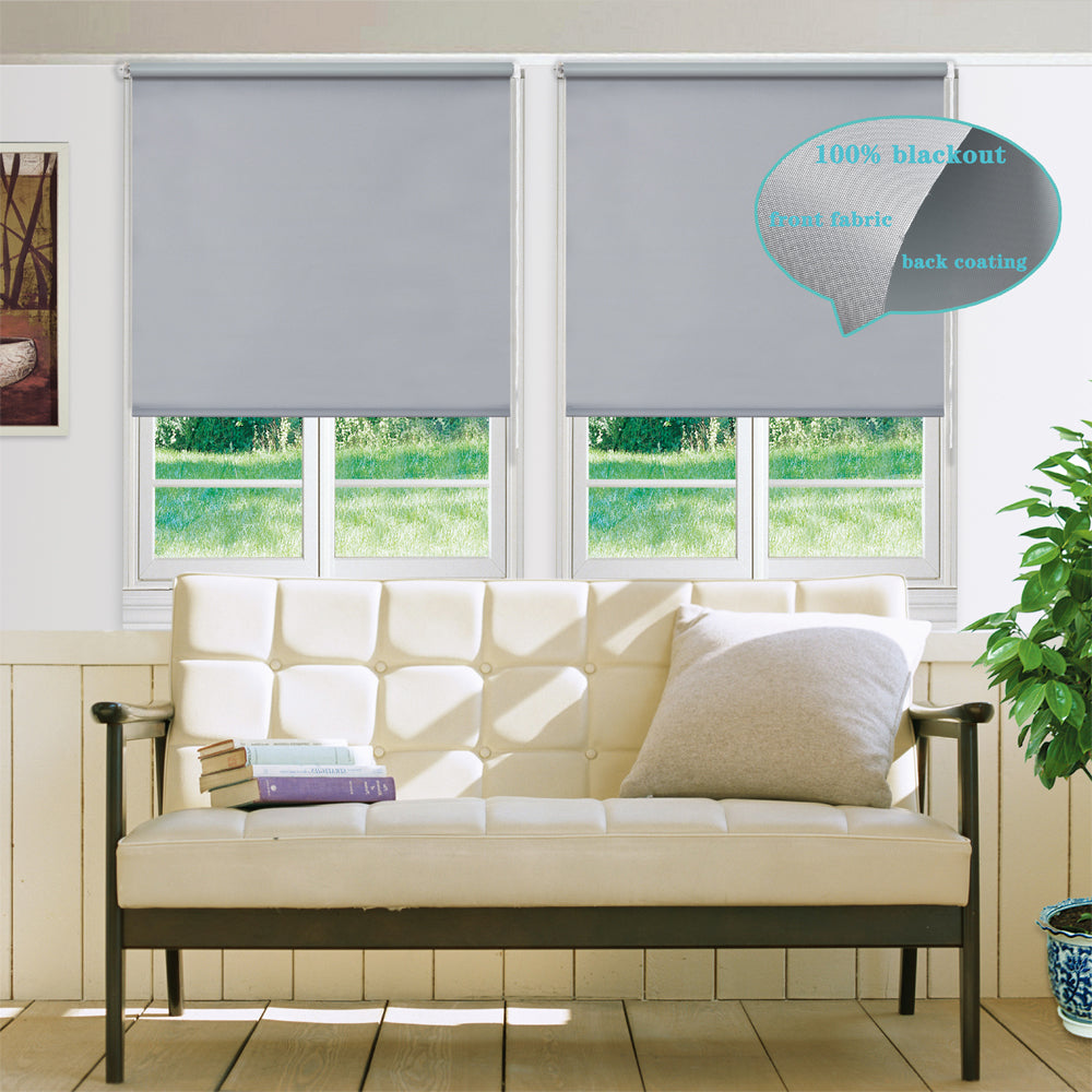 Custom Size 100% Blackout Roller Blinds Commercial Quality 6 Colours