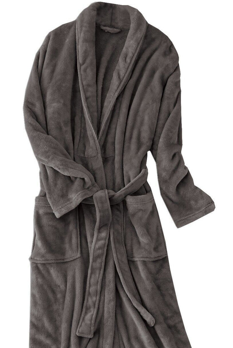 Bathrobe Dressing Gown Supersoft Coral Fleece Sleepingwear Men's Women's