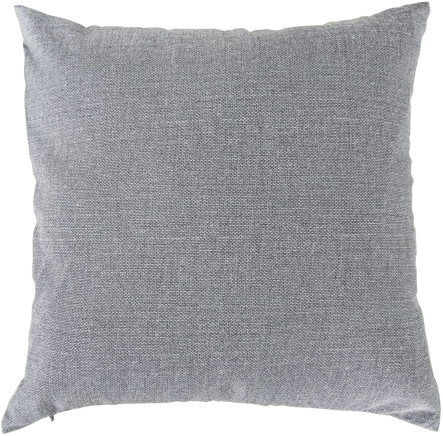 2PCS Cushion Cover Linen Look Home Decorative Couch Pillow without Filling Grey Color