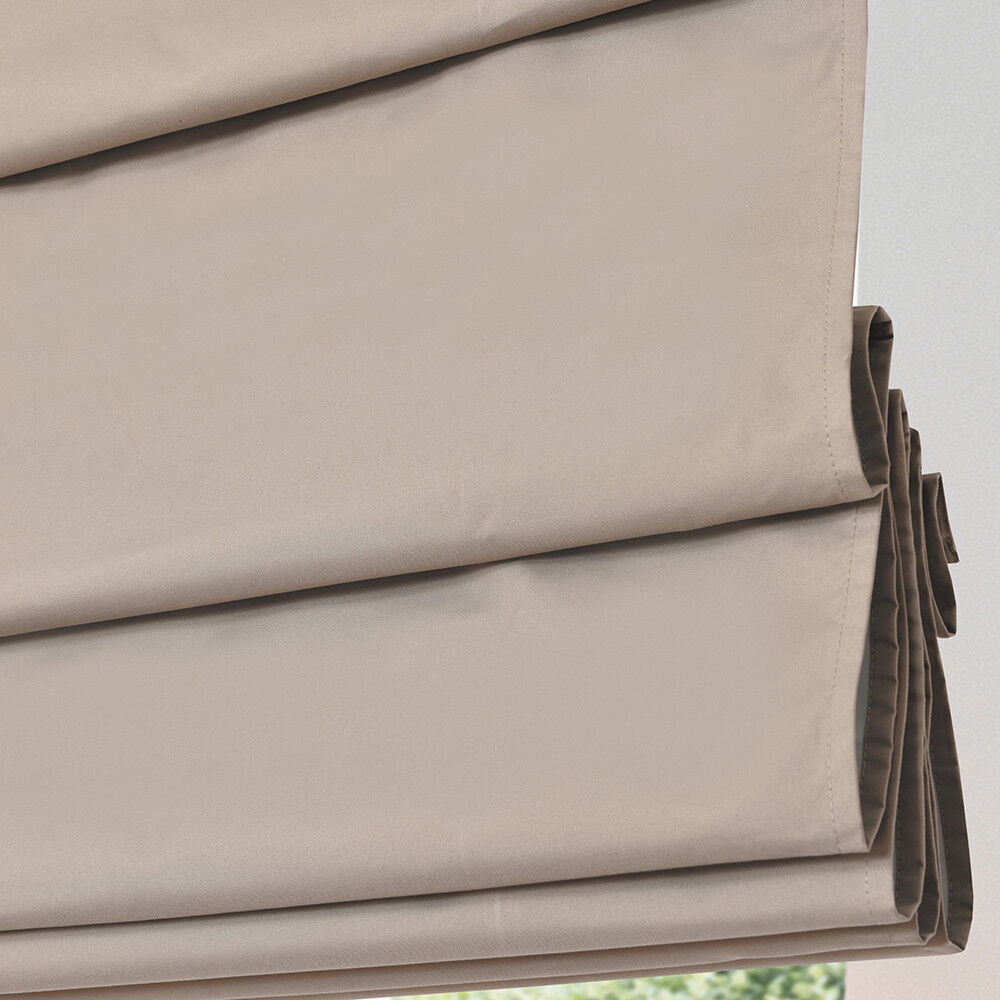 100% Blackout Roman Shade Pleated Microfiber Blind Coated Thermal Insulation