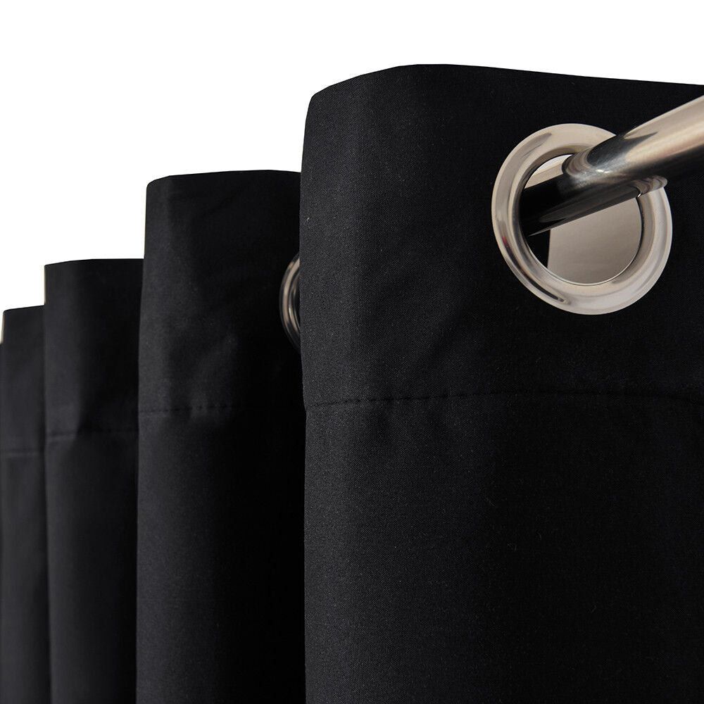 100% Blackout Curtains Eyelet Microfiber Coated Thermal Insulation Room Darkening 2Panels