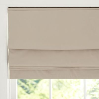 100% Blackout Roman Shade Flat Microfiber Blind Coated Thermal Insulation