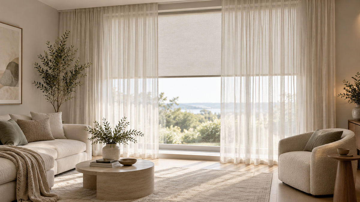 Sheer Curtains with Roller Blinds: The Perfect Combination for Privacy and Light Control