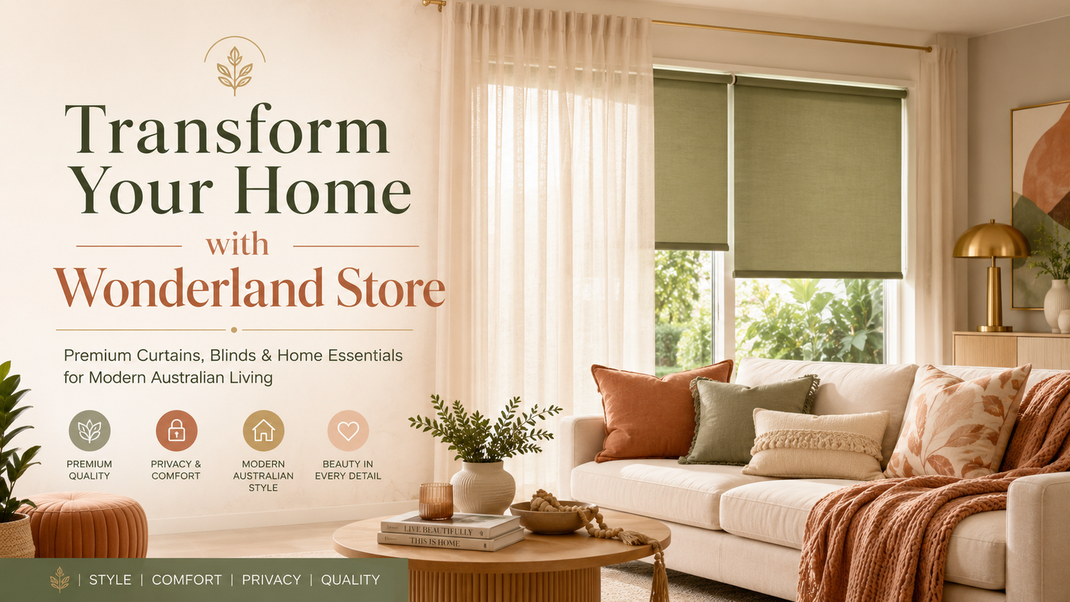 Transform Your Home with Wonderland Store: Premium Curtains, Blinds & Home Essentials for Modern Australian Living