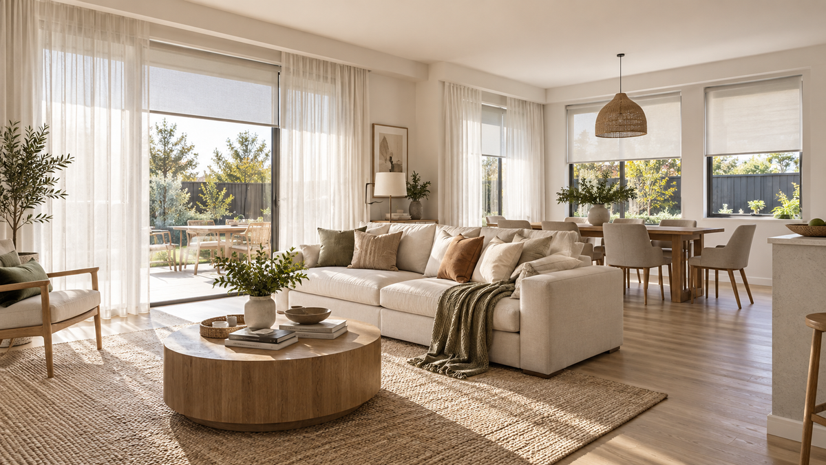 How to Choose Curtains and Blinds for an Open-Plan Living and Dining Area