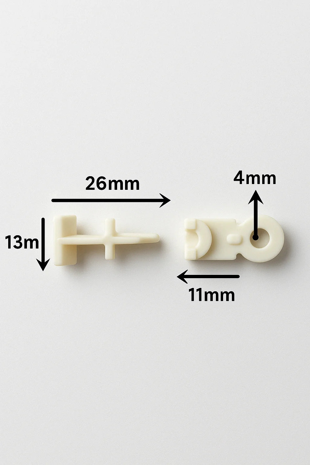 20Pcs Curtain Track Gliders Accessories Rail Runner Hooks White ABS Plastic
