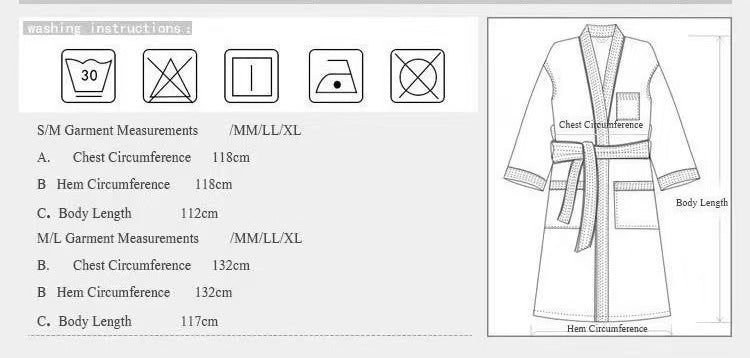 Super Soft Coral Fleece Bathrobe – Unisex Men’s & Women’s Warm Dressing Gown Sleepwear