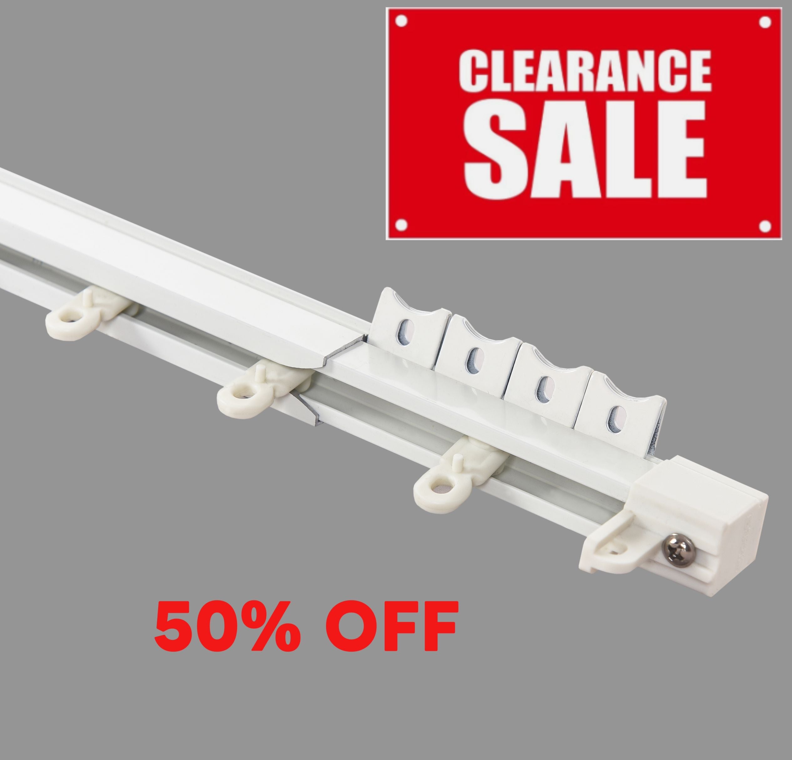 Extendable Curtain Rail Ceiling Mount Curtain Track System 1.5m~4.1m