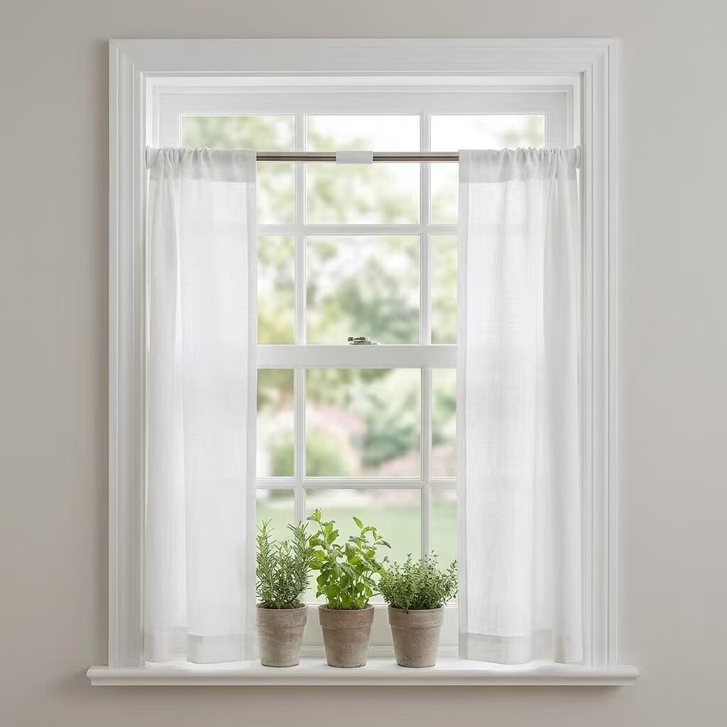 Metal Spring Tension Curtain Rod – Extendable, No Drilling Required, Multi-Function