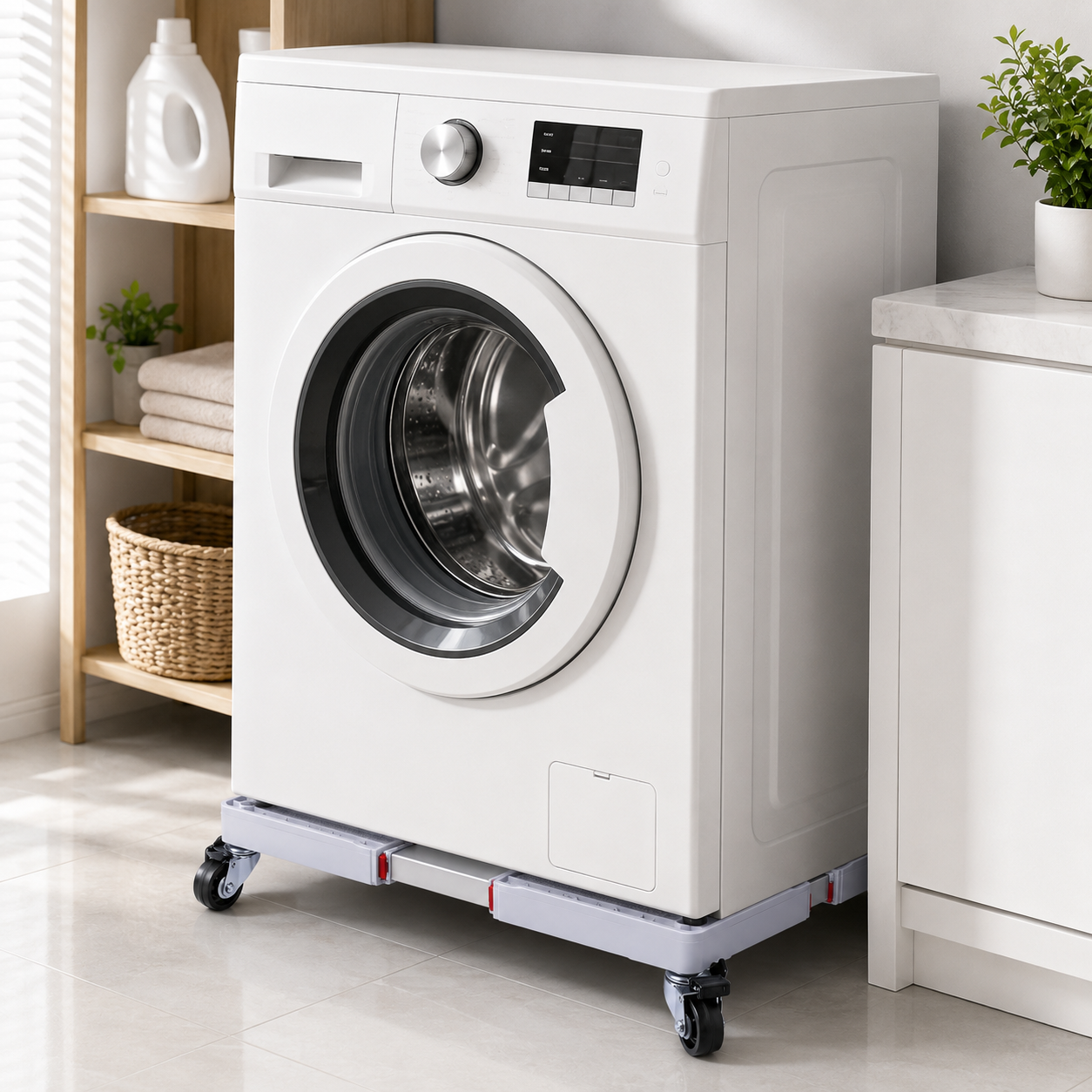 Clearance Heavy-Duty 1000KG Adjustable Appliance Roller Base Adjustable Appliance Base | Mobile Trolley for Washer & Fridge