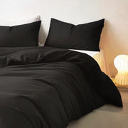 Cotton Blend Bedding Set – Duvet & Quilt Cover with Pillowcases, Easy Care, Single/Double/Queen/King, 3-4 Piece Set