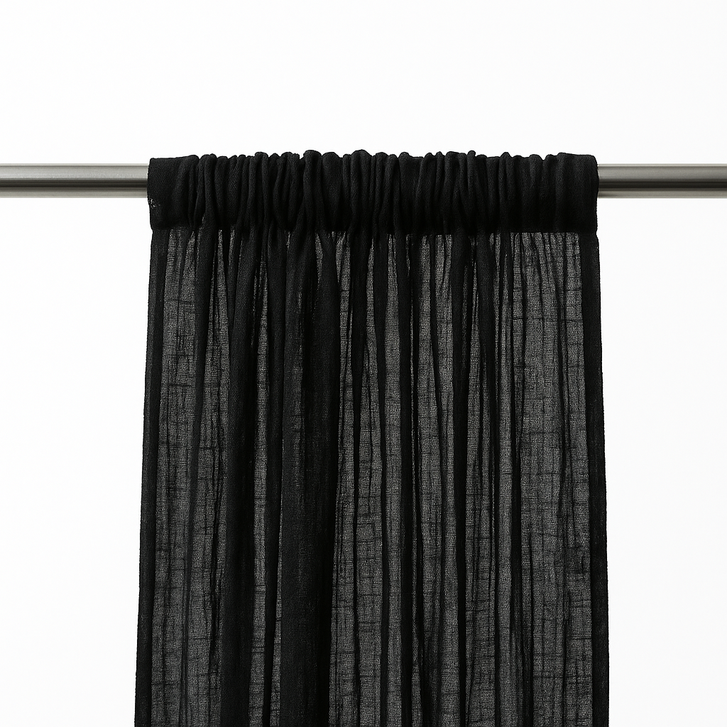 Linen Sheer Curtain Rod Pocket  Drapes Home Decor 200cm/245cm Drop 1 Panel