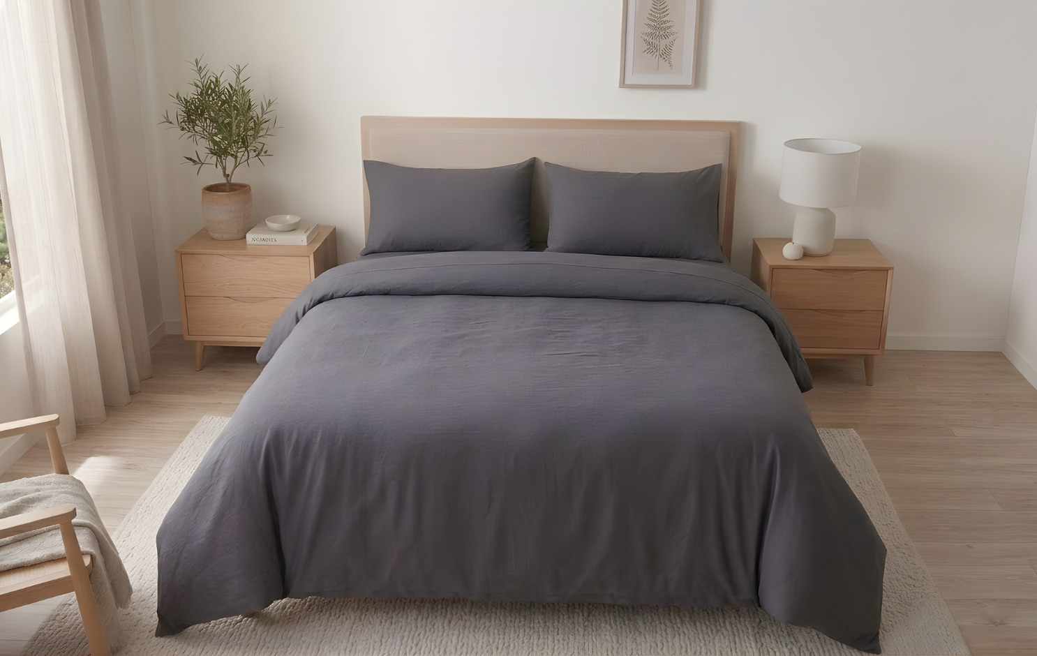 Ultra Soft Microfiber Quilt Cover Set – Wrinkle Resistant, Includes Flat Sheet & Pillowcases (All Sizes)