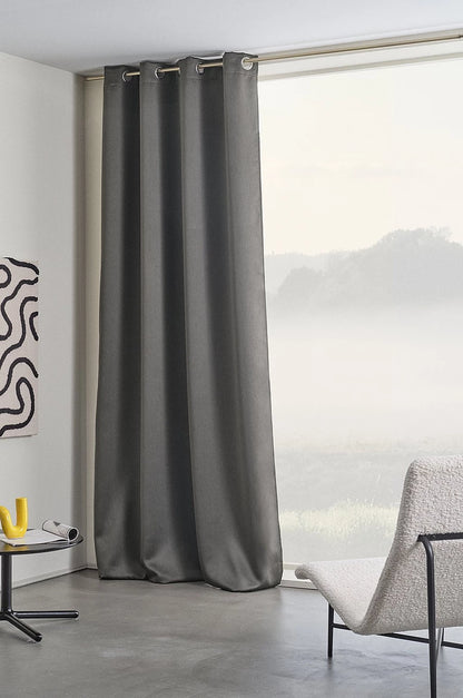 Blackout Curtain Eyelet 3-Layer Woven  Blockout Drapes Room Darkening 160/230 Drop -1 Panel