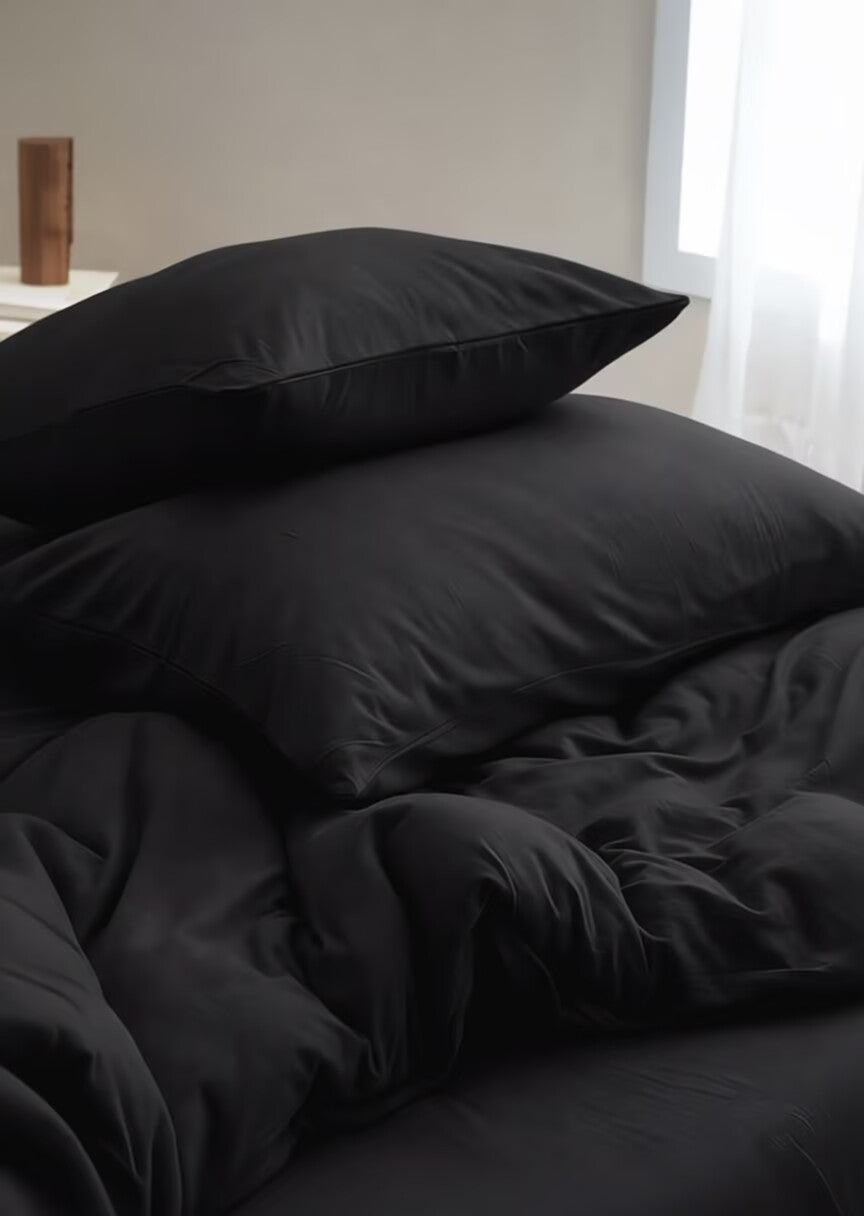 Cotton Blend Bedding Set – Duvet & Quilt Cover with Pillowcases, Easy Care, Single/Double/Queen/King, 3-4 Piece Set