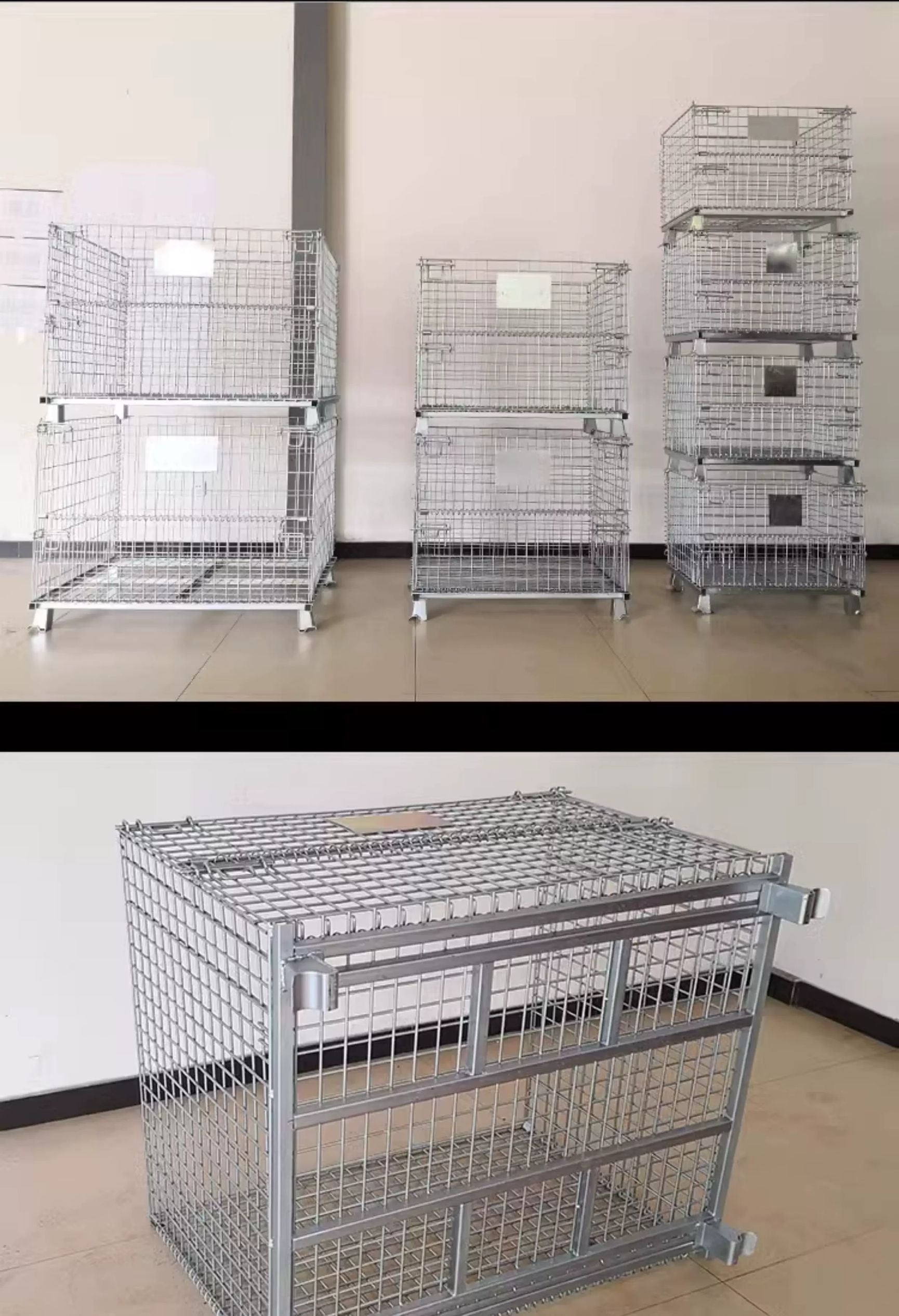 Collapsible Foldable Wire Mesh Stillage Pallet Cage Warehouse Storage