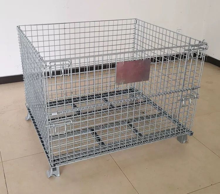 Collapsible Foldable Wire Mesh Stillage Pallet Cage Warehouse Storage