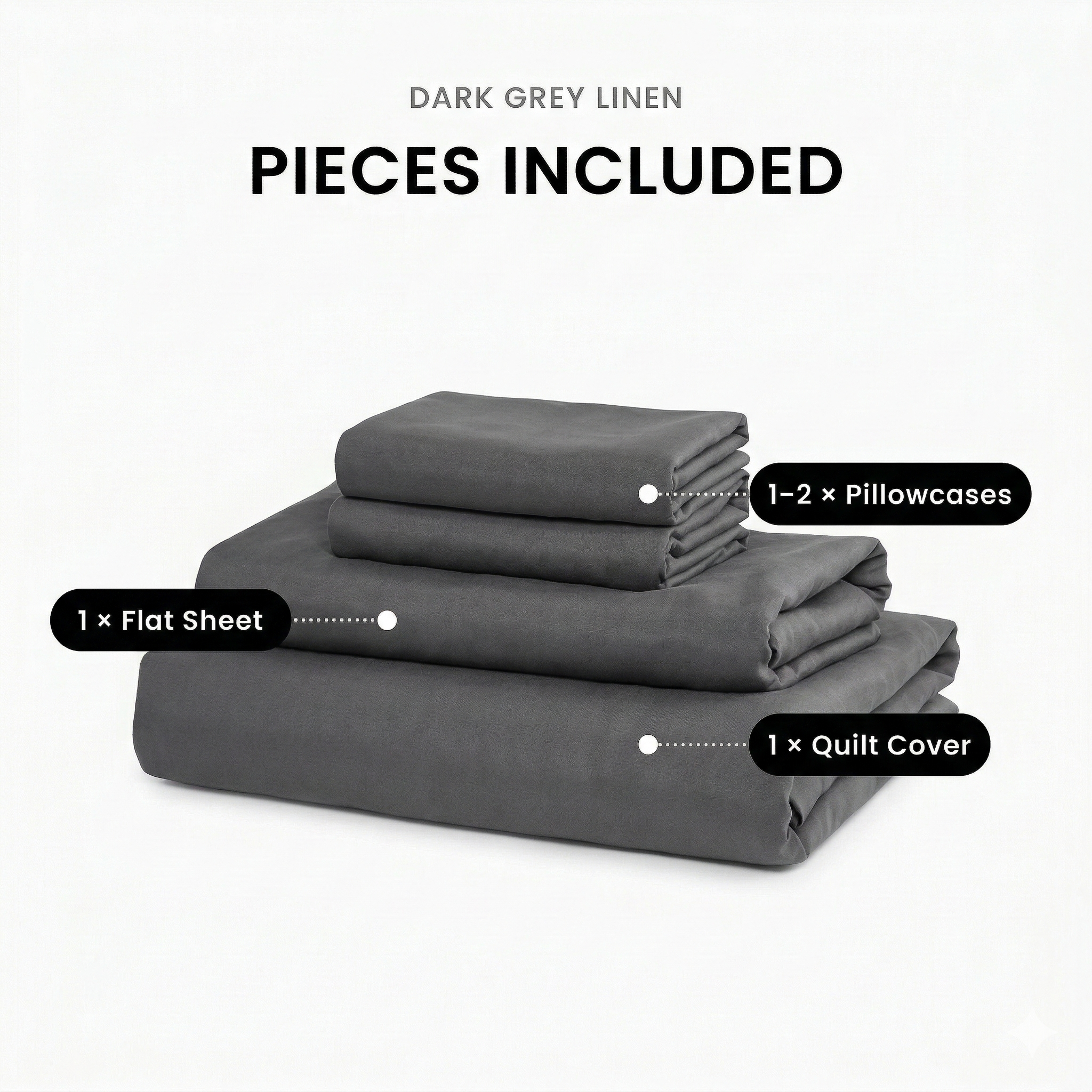 Ultra Soft Microfiber Quilt Cover Set – Wrinkle Resistant, Includes Flat Sheet & Pillowcases (All Sizes)