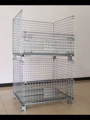 Collapsible Foldable Wire Mesh Stillage Pallet Cage Warehouse Storage