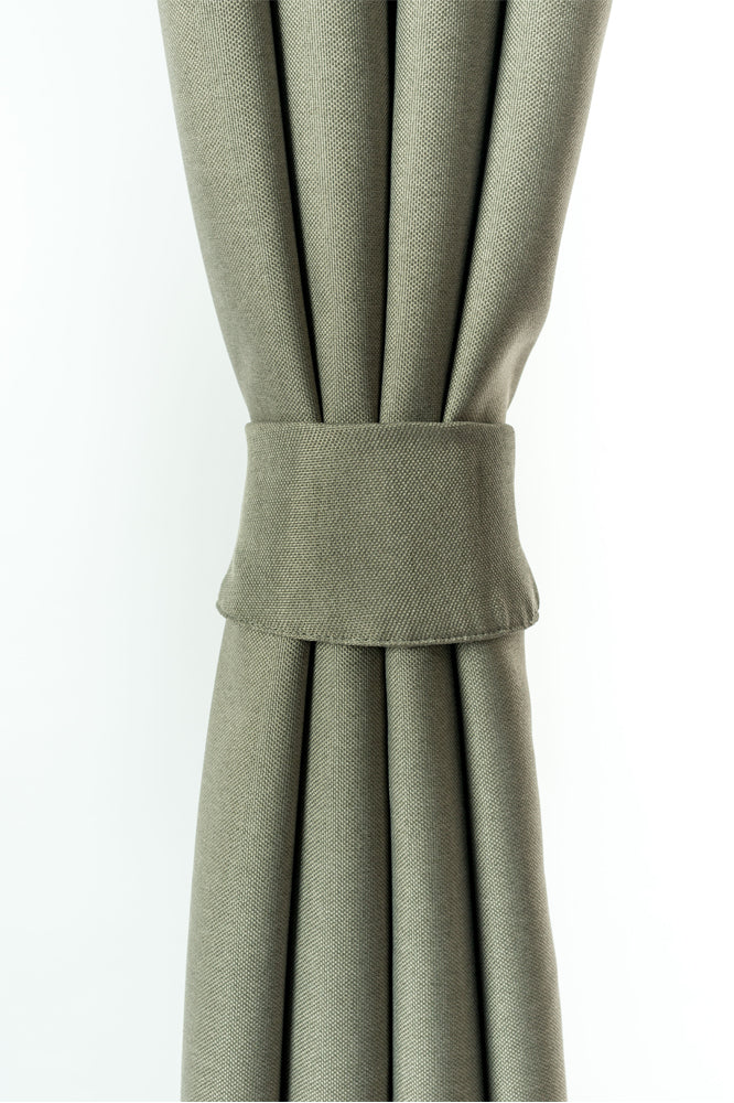Linen Blackout Curtains Eyelet  3-Layer Woven Blockout Drapes Textured 1Panel