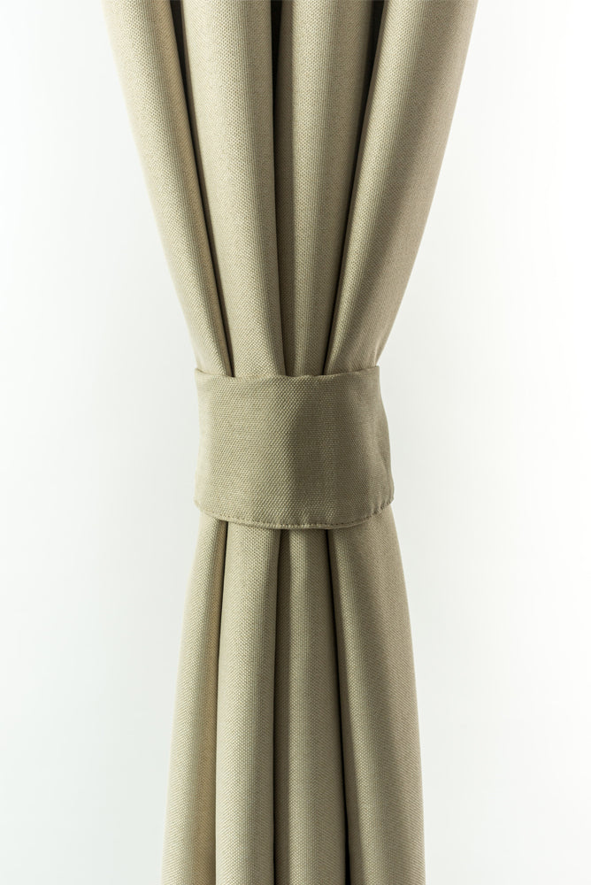 Linen Blackout Curtains Eyelet  3-Layer Woven Blockout Drapes Textured 1Panel