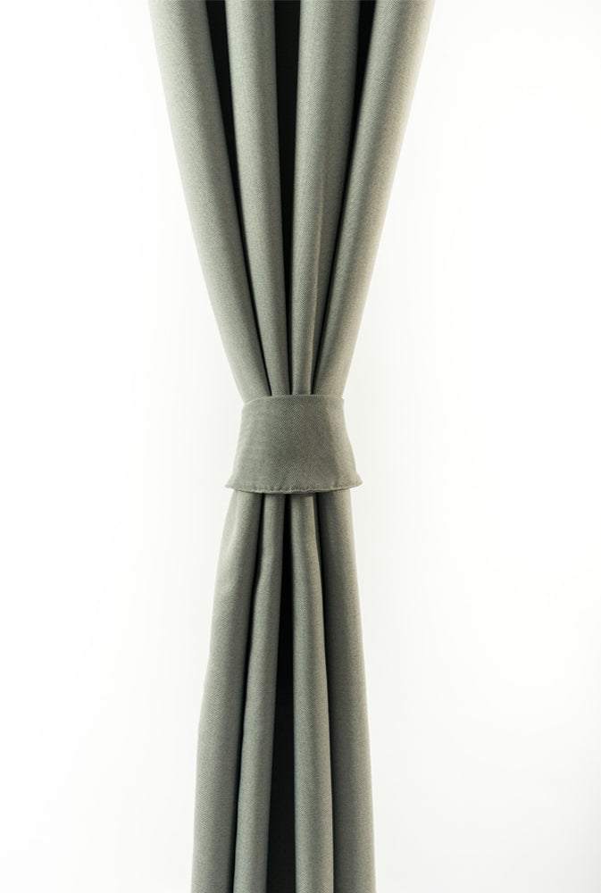 Linen Blackout Curtains Eyelet  3-Layer Woven Blockout Drapes Textured 1Panel