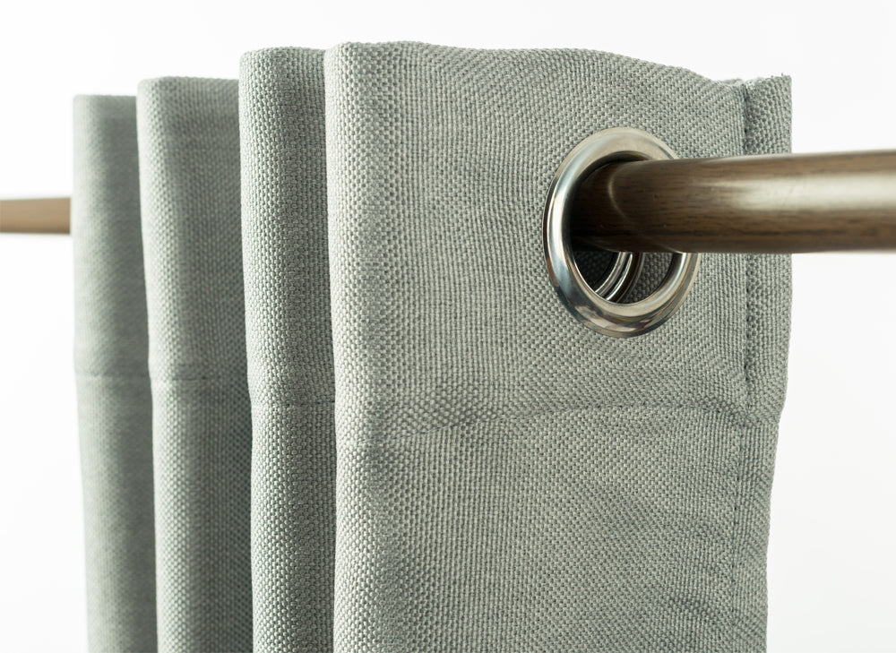 Linen Blackout Curtains Eyelet  3-Layer Woven Blockout Drapes Textured 1Panel
