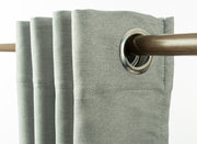 Linen Textured Eyelet Blackout Curtains – Thermal Blockout for Curtain Rods 1 PC