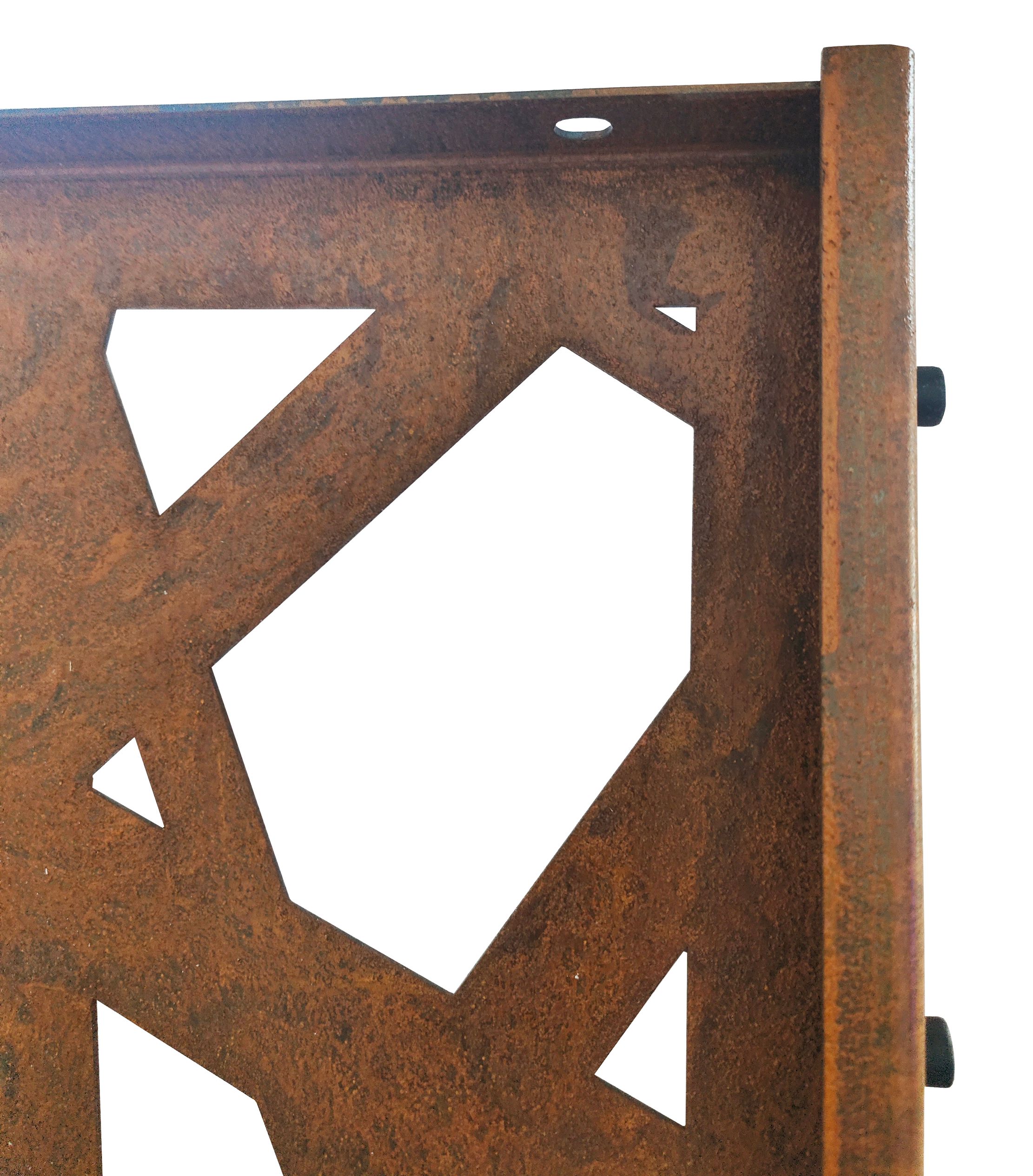 Rusty Garden Screen-Corten Style Steel Decorative Screen – wonderland store