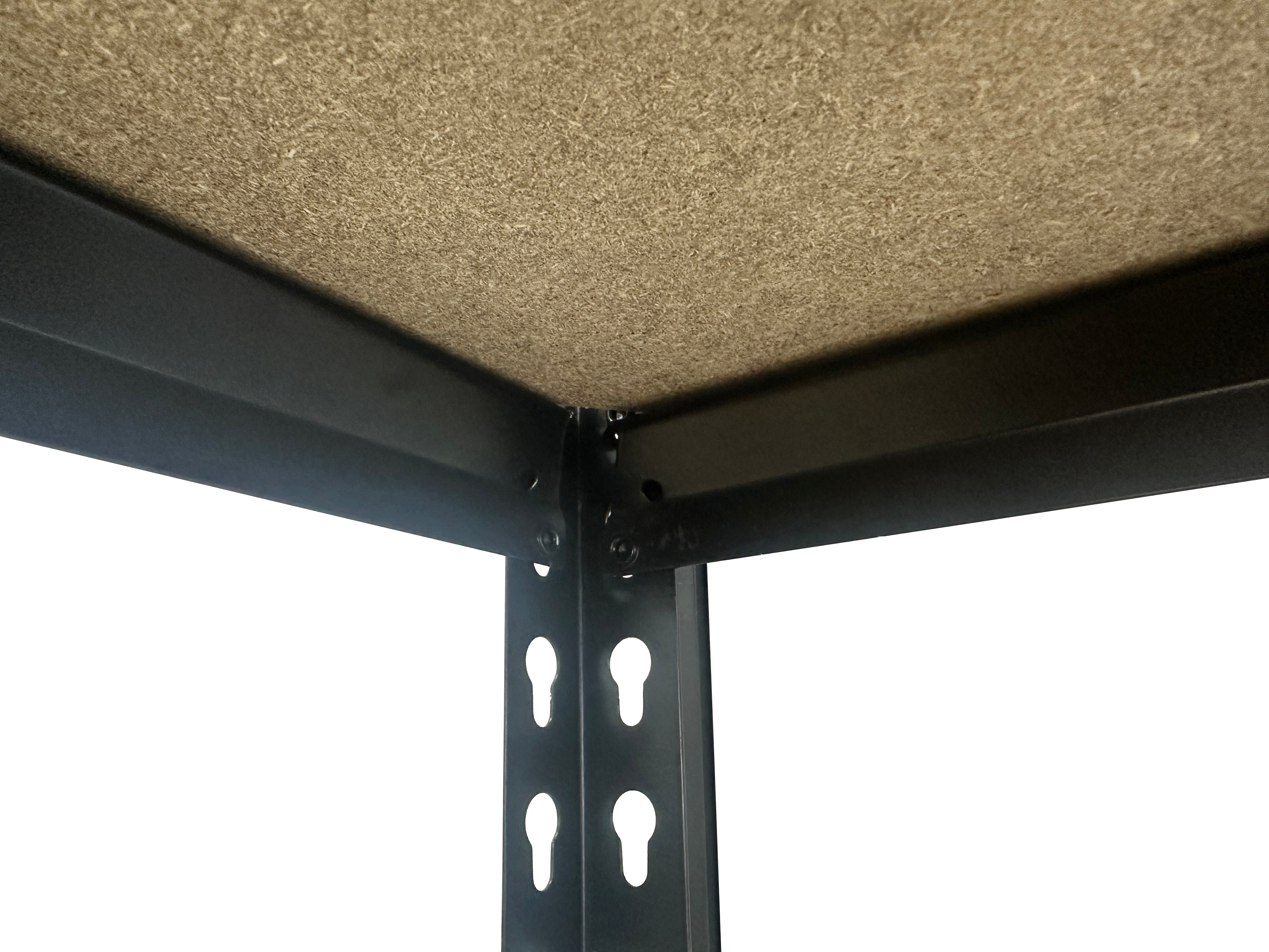 5PLY galvanized metal shelving black matte spray rivet style